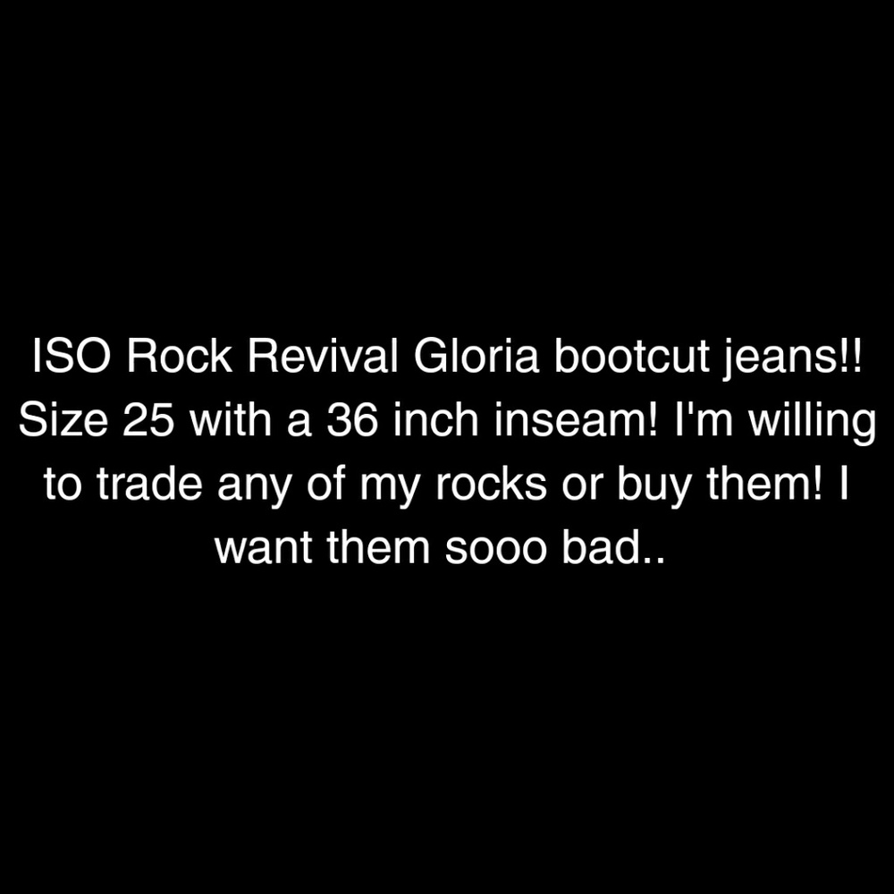 ISO Rock Revival Gloria bootcut jeans